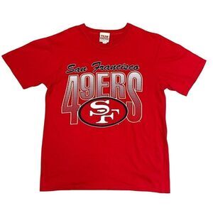 SAN FRANCISCO 49ERS Vintage Red T Shirt 80’s 90’s Size Large Team Rated Brand